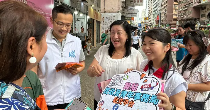 【各區宣傳】區議員合力宣傳HKYouth+手機app @油尖旺區